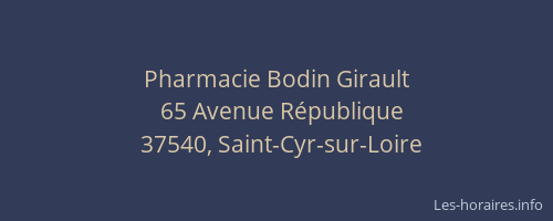 Pharmacie Bodin Girault