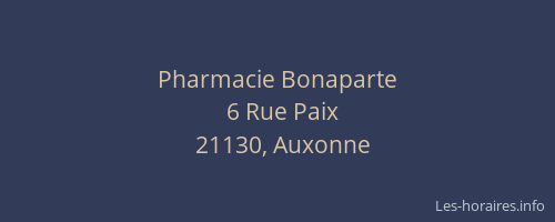 Pharmacie Bonaparte