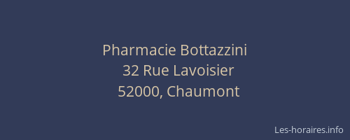 Pharmacie Bottazzini