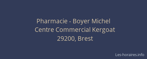 Pharmacie - Boyer Michel