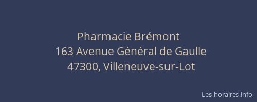 Pharmacie Brémont