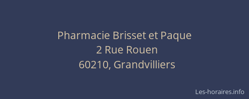 Pharmacie Brisset et Paque