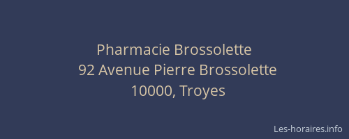 Pharmacie Brossolette