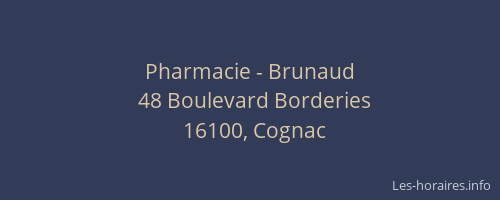 Pharmacie - Brunaud