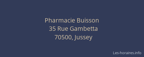 Pharmacie Buisson