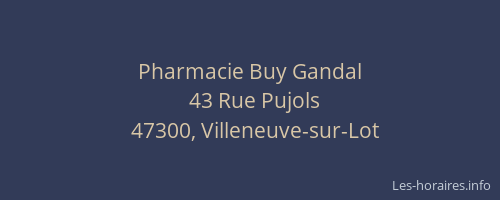 Pharmacie Buy Gandal