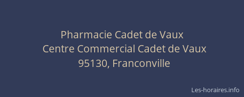 Pharmacie Cadet de Vaux