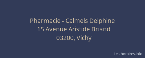Pharmacie - Calmels Delphine