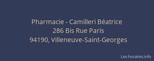 Pharmacie - Camilleri Béatrice