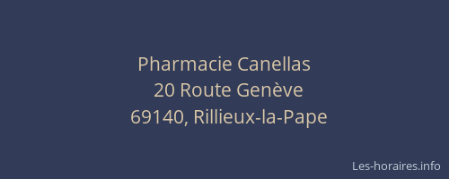 Pharmacie Canellas