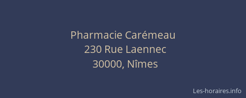 Pharmacie Carémeau