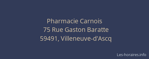 Pharmacie Carnois