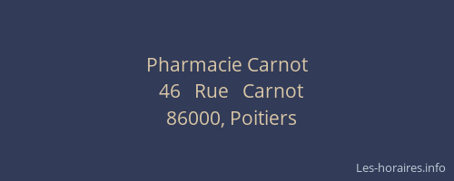 Pharmacie Carnot