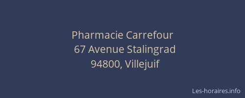 Pharmacie Carrefour
