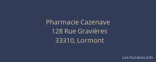 Pharmacie Cazenave