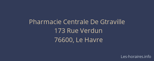 Pharmacie Centrale De Gtraville