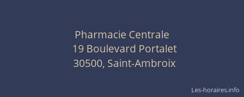 Pharmacie Centrale