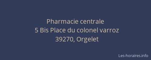 Pharmacie centrale