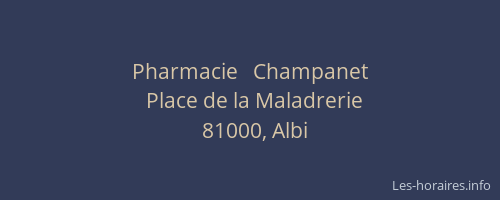 Pharmacie   Champanet