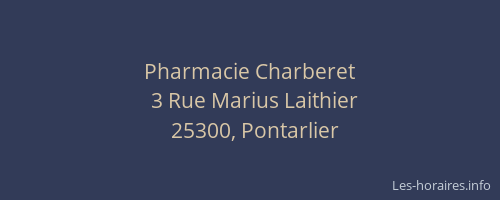 Pharmacie Charberet