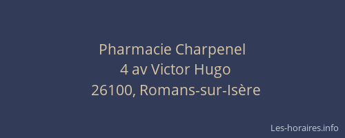 Pharmacie Charpenel