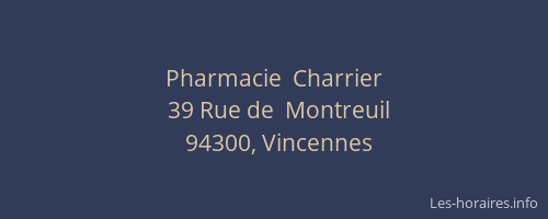 Pharmacie  Charrier