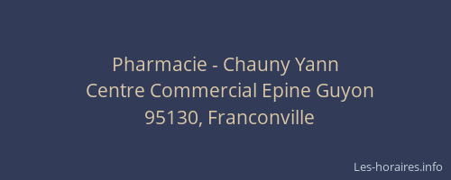 Pharmacie - Chauny Yann