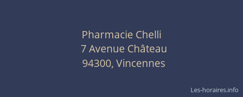 Pharmacie Chelli