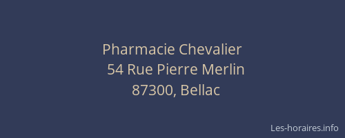Pharmacie Chevalier