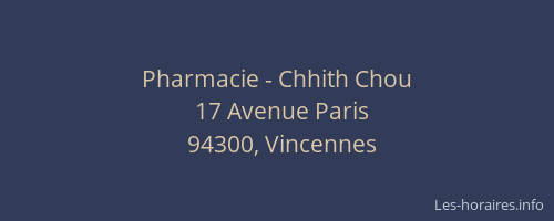 Pharmacie - Chhith Chou