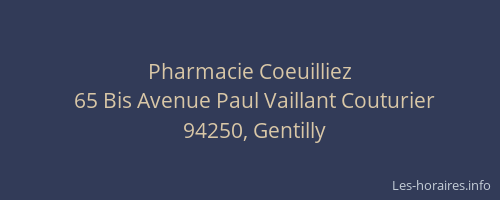 Pharmacie Coeuilliez