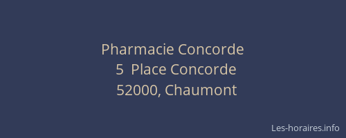 Pharmacie Concorde