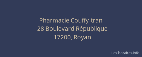 Pharmacie Couffy-tran