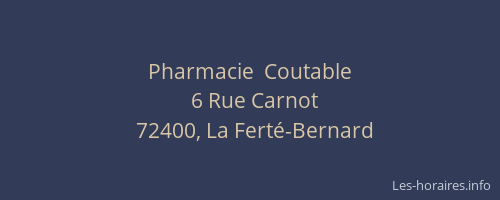 Pharmacie  Coutable