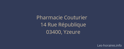 Pharmacie Couturier