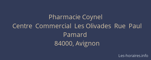 Pharmacie Coynel