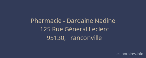Pharmacie - Dardaine Nadine