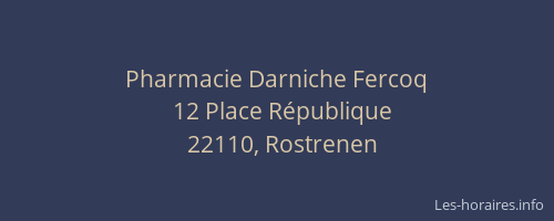 Pharmacie Darniche Fercoq