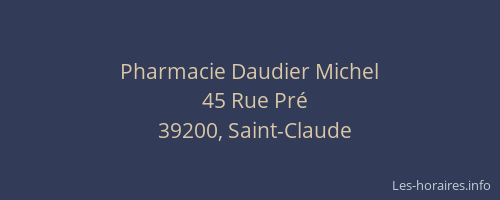 Pharmacie Daudier Michel