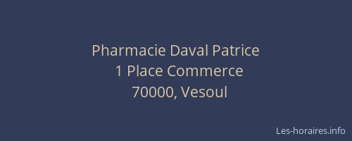 Pharmacie Daval Patrice