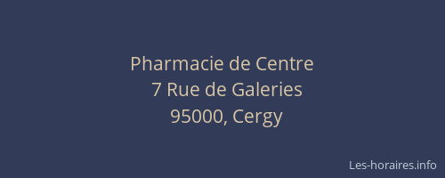 Pharmacie de Centre