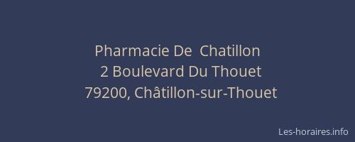 Pharmacie De  Chatillon