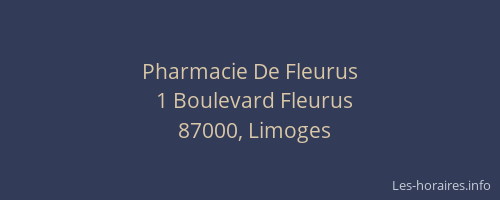 Pharmacie De Fleurus