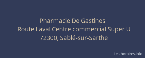 Pharmacie De Gastines