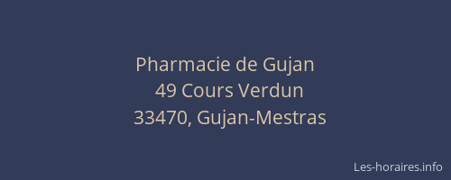 Pharmacie de Gujan