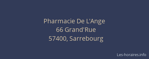 Pharmacie De L'Ange