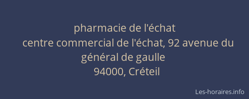 pharmacie de l'échat