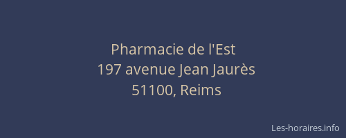 Pharmacie de l'Est