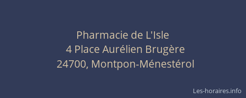 Pharmacie de L'Isle