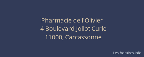 Pharmacie de l'Olivier